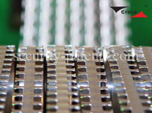 Technology and stamp for the production of Egoza barbed tape