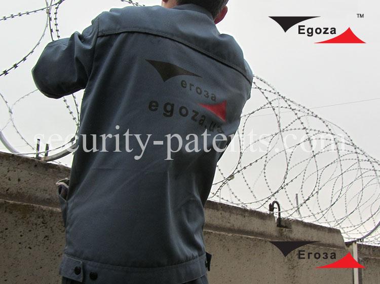 Installation of Egoza barbed wire Egoza installation
